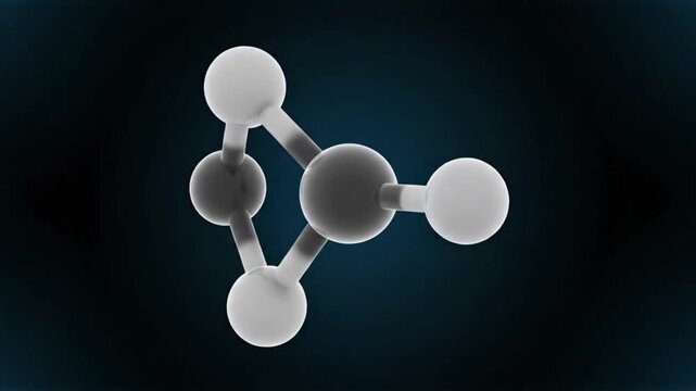 Conceptual 3D rendering of an ATP molecule structure, fundamental for cellular energy transfer and biological processes in science