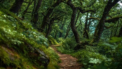 Fototapeta premium Lush Forest Trail