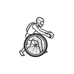 Obraz premium Wheelchair Athlete Playing Basketball