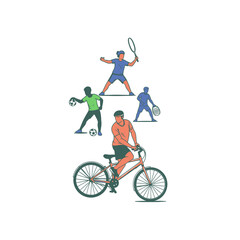 Fototapeta premium Active People Engaging in Sports