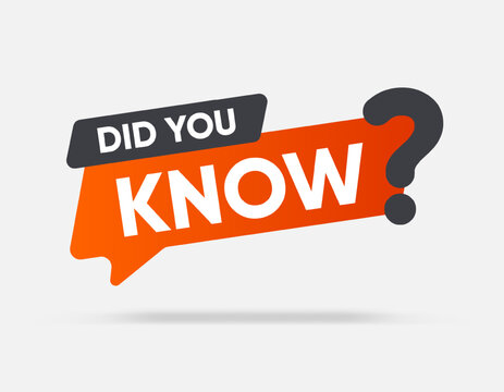 Did you know or hint, tip symbol icon badge. Banner with frame and bulb isolated on white background