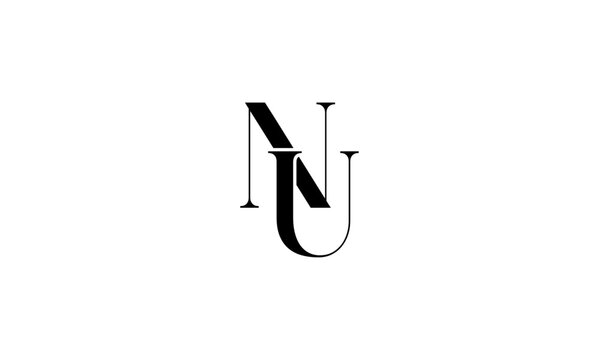 NU initial letters logo or NU monogram