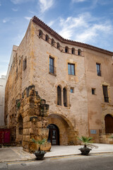 Fototapeta premium Casa Sefus, in the historic center of Tarragona, Catalonia, Spain, from the 14th century