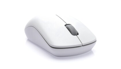 Wireless Mouse on White Background - Precision and Simplicity in Technology.