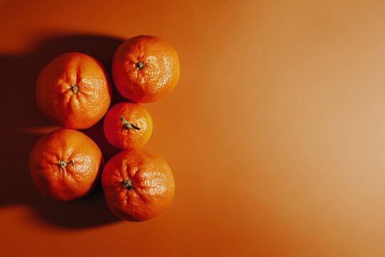 Bright maprang arranged on a warm brown surface creating a cheerful and vibrant scene of freshness