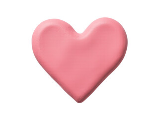 Fototapeta premium Pink heart-shaped object on white background