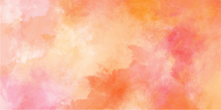 vibrant fiery orange and red abstract watercolor wash background with intense yellow glows and artistic paint textures