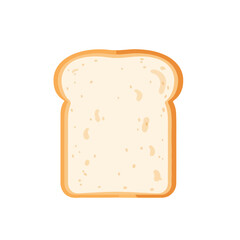 Soft Milk Bread Slice Realistic Flat Vector Illustration