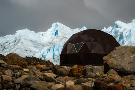 Exploring the Perito Moreno glacier near Calafate in Argentina.