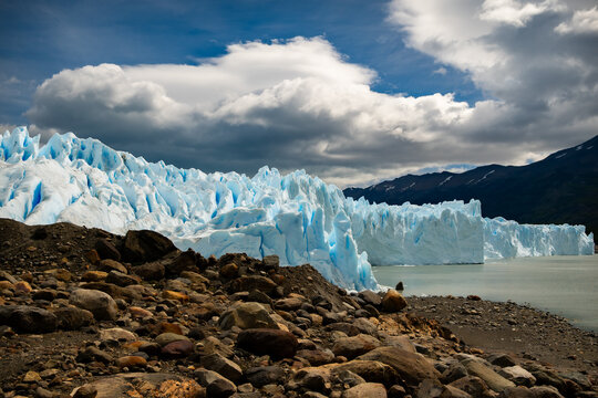 Exploring the Perito Moreno glacier near Calafate in Argentina.