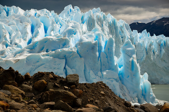 Exploring the Perito Moreno glacier near Calafate in Argentina.