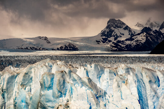 Exploring the Perito Moreno glacier near Calafate in Argentina.