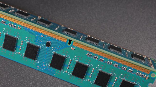 Memory RAM module for PC computers and  Artificial Intelligence AI and data centers. DDR Random Access Memory high demand for AI specific memory and processing. Desktop Computer Hardware.