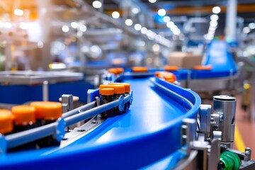 High-Quality Conveyor Belt System in Food Production Line with Stainless Steel