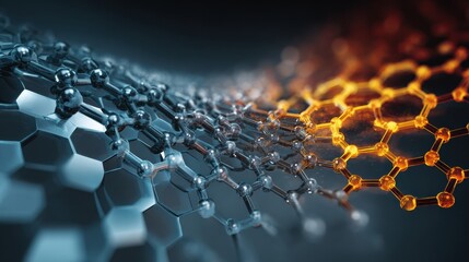 Obraz premium Futuristic molecular structure 3d rendered design