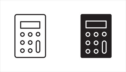 calculator icon set, with a white background