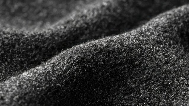 Close-up of gray wool fabric texture