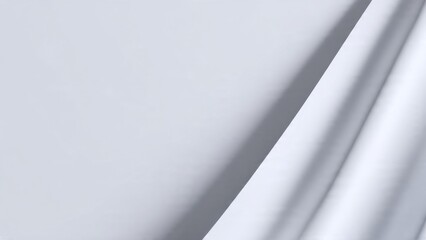 Elegant white fabric with soft folds