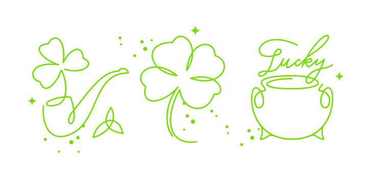 St. Patrick's day vector set
