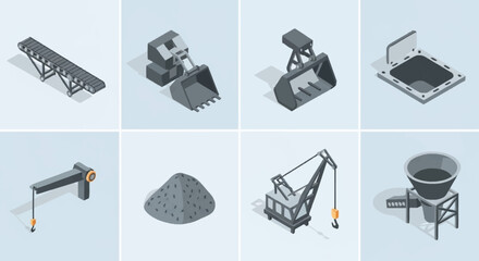 Industrial machinery equipment for construction purposes. © Deni