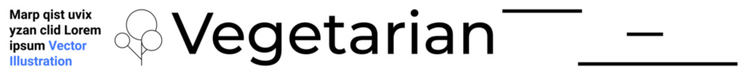 Healthy eating, sustainable living, vegan lifestyle, food branding, diet education, plant-based concepts. Text reading Vegetarian with abstract vegetable shapes. Healthy eating and vegan lifestyle