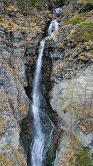 Jungfernsprung Waterfall in forest mountain Austria