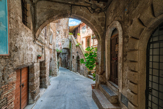 Scenic sight in the beautiful village of Corchiano, in the Province of Viterbo, Lazio, Italy.