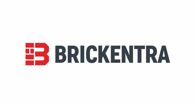 Bricklayer company logo design on white background.
