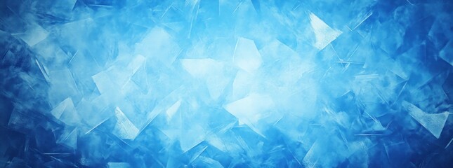 Blue Crystal Background with Shards and Light.