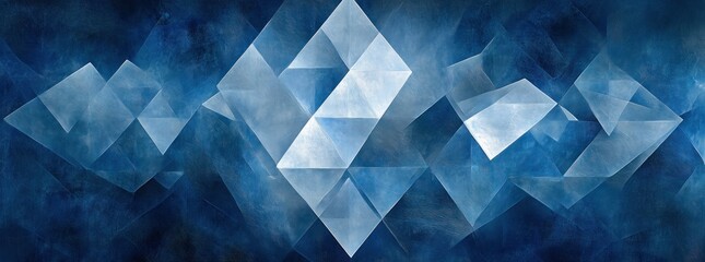 Abstract Blue Geometric Shapes Background Design.