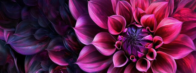 Vibrant Pink Flower Petals Closeup.