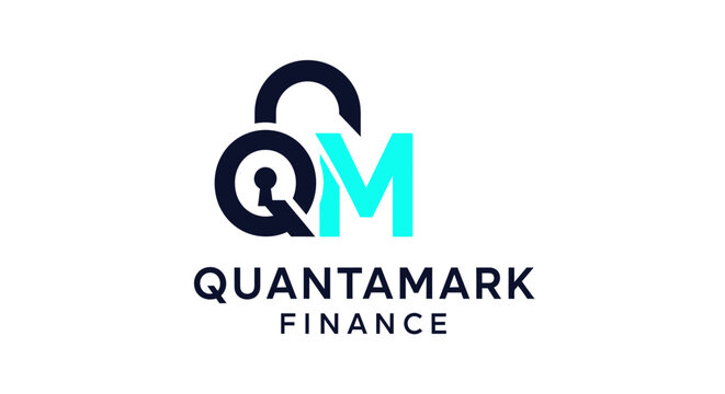 Quantamark Finance logo with lock and key design.