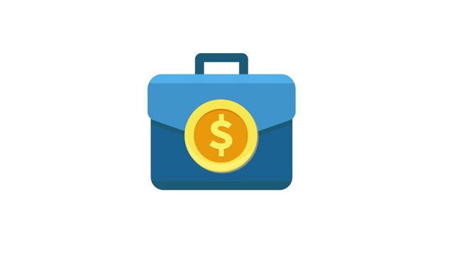 Finance Briefcase Money Animation