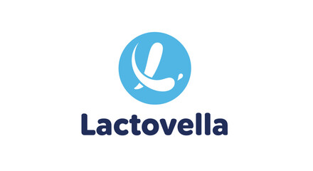 Lactovella logo design on a white background.