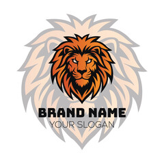 Fototapeta premium Powerful Lion Mascot Logo Esports Gaming Animal Head Branding