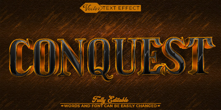  Conquest Victory Battle Strategy Empire Vector Fully Editable Smart Object Text Effect