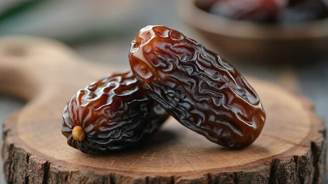 Two dates on a wooden stump.
