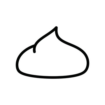 Simple Outline of Cream Swirl - Minimalist Icon for Design and Food Concepts