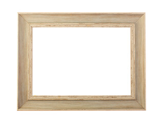 Classic Wooden Picture Frame Isolated on Transparent Background
