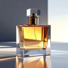 Elegant Perfume Bottle - A Study in Light and Reflection.