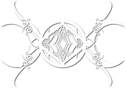 White lilith symbol  tattoo art - moon, tattoo idea, design, art, logo, png, 300dpi..