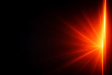 Red Light Rays Burst From Edge