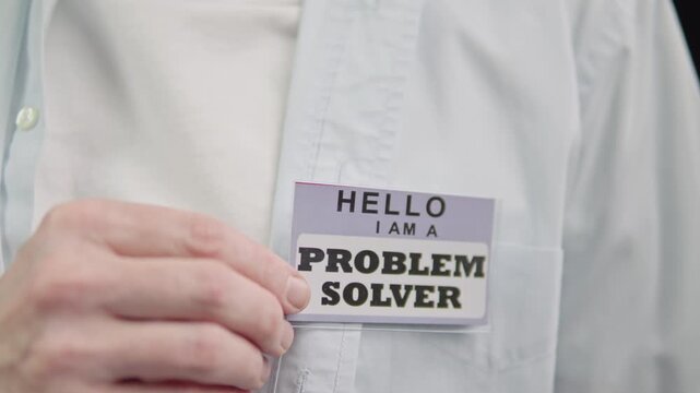 Problem solver badge Reserved team specialist displaying.