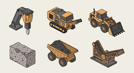 Heavy Machinery Equipment for Construction Sites. © Nabih