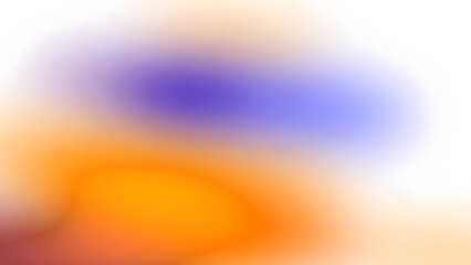 Naklejka premium A blurred image with a mix of orange, purple, and white colors creating a soft, abstract visual.
