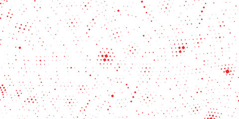 Abstract red scattered square confetti pattern on white background, modern minimal vector texture design for wallpaper, branding, packaging and digital print