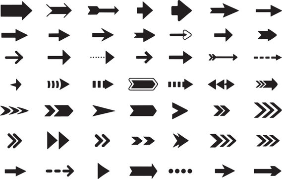 Arrow Line Icons Set - Versatile Vector Collection