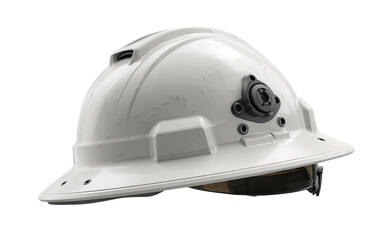 Fototapeta premium Premium industrial protective helmet with hard shell matte finish designed to ensure safety, durability, and professional usage isolated on transparent background PNG