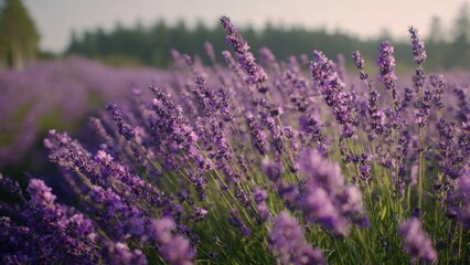 Fototapeta premium Lavender field in full bloom