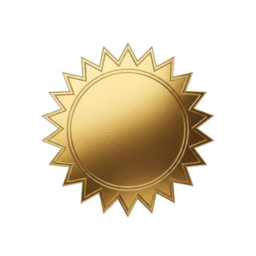 Elegant gold seal or badge illustration